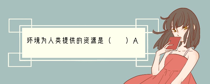 环境为人类提供的资源是（　　）A．极其丰富的B．有限的C．取之不尽、用之不竭的D．短